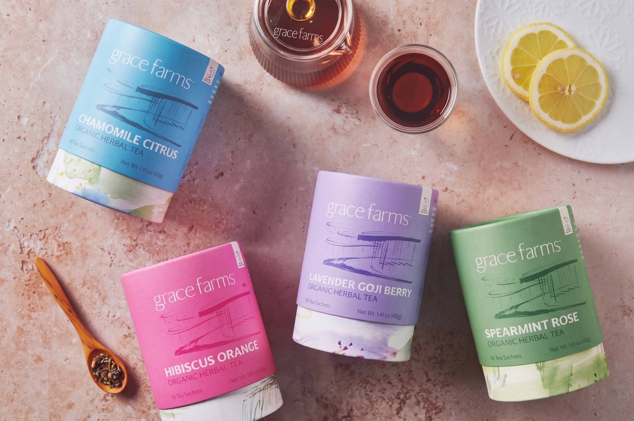 Herbal Tea Collection Gift Set | Grace Farms