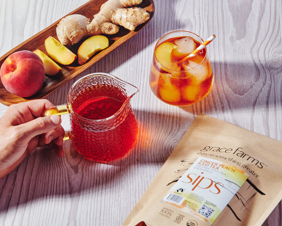Ginger Peach Iced Tea