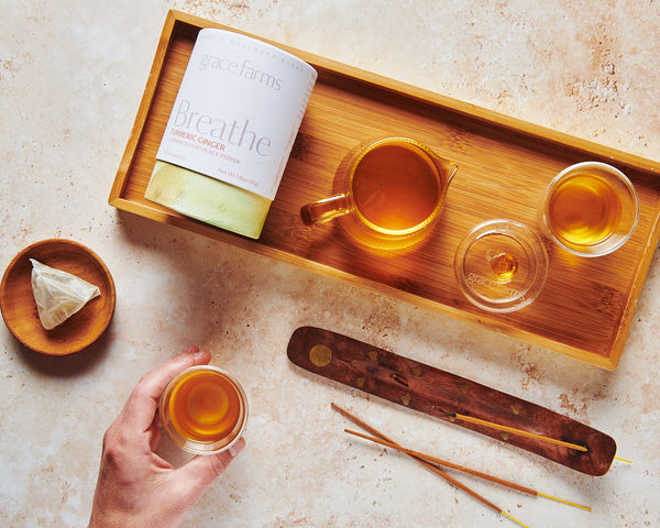 Grace Farms Tea Pot & Glasses