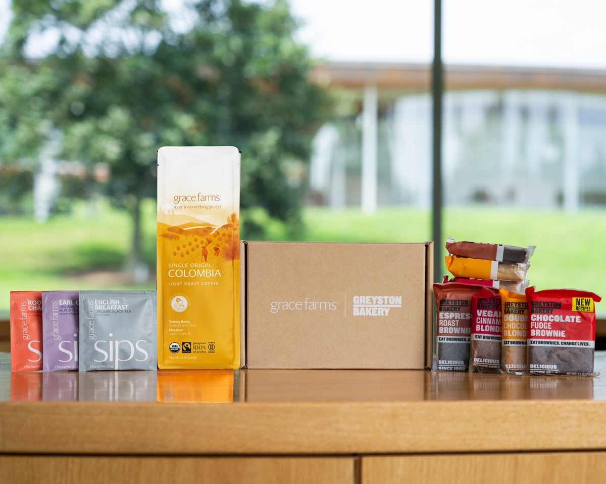 Grace Farms x Greyston Bakery Brownies &amp; Brews Gift Box