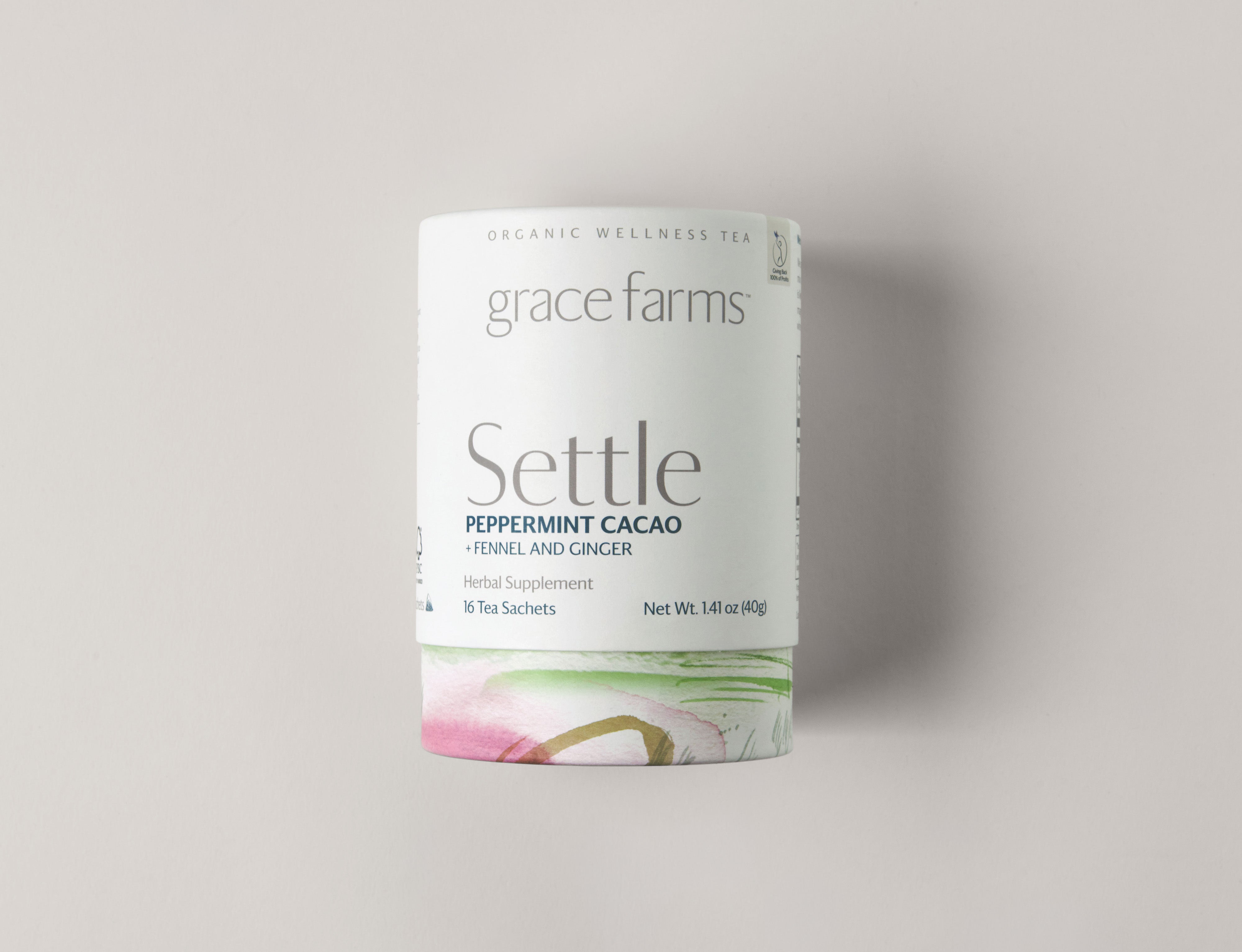 Settle Wellness Blend | Peppermint Cacao | Organic Calming Digestive