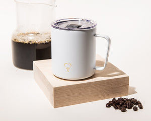 White Camping Mug